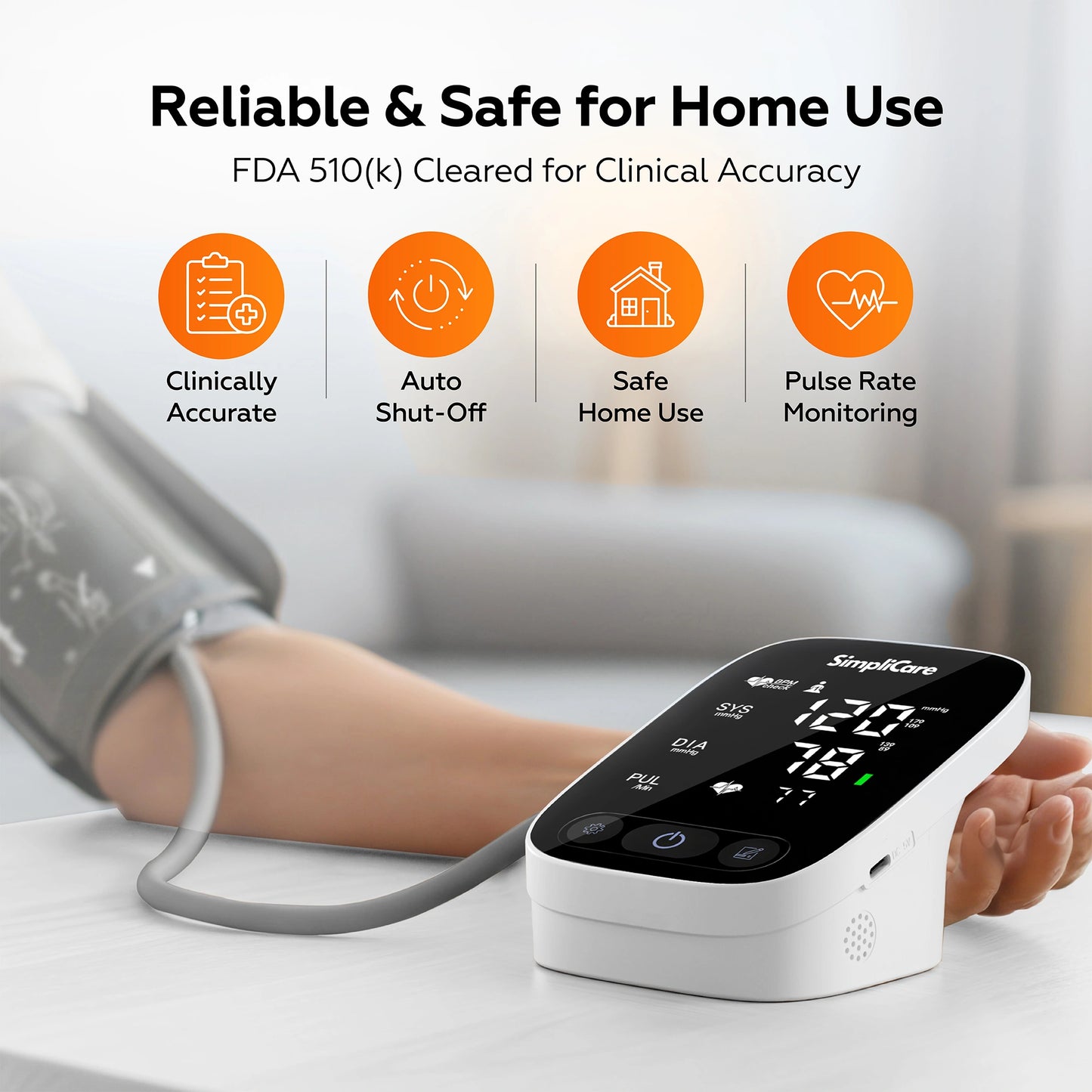 Digital Blood Pressure Monitor for Arm – BP Machine with Accurate Readings