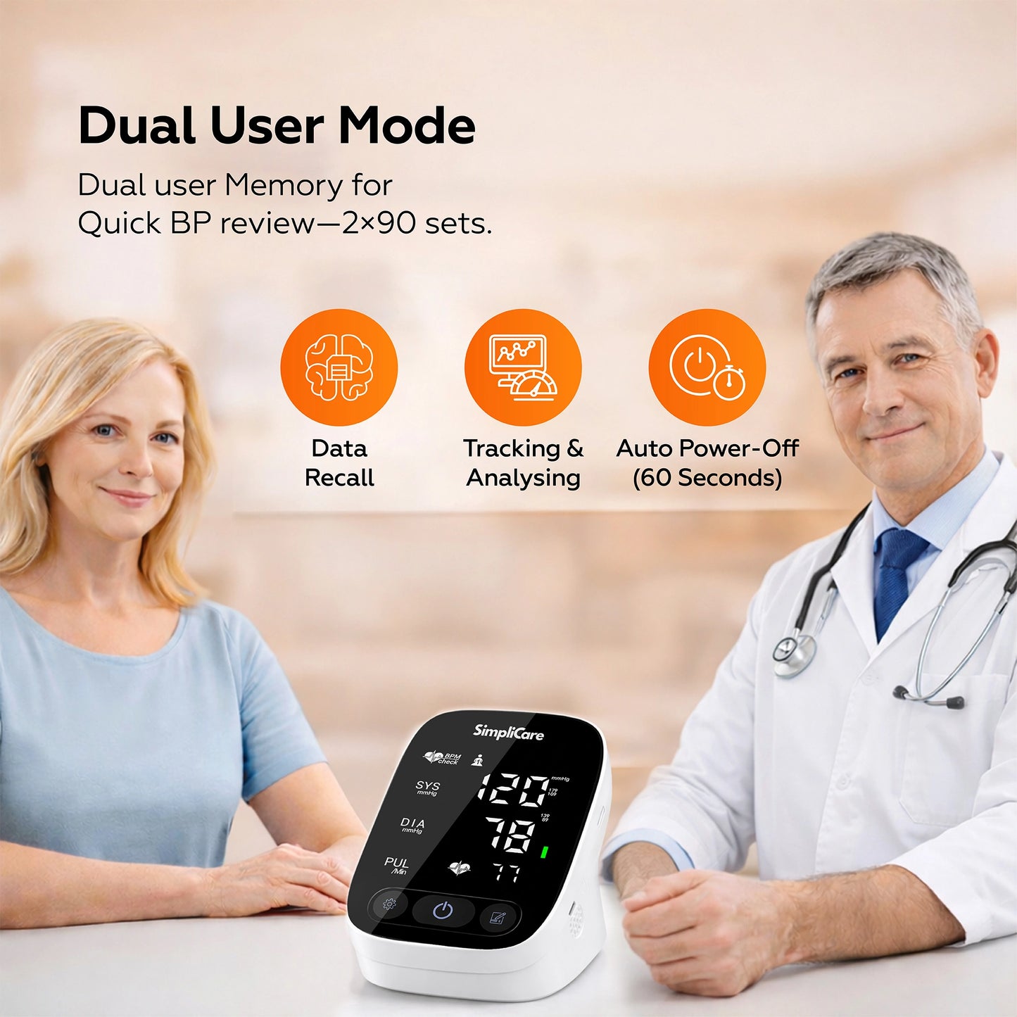 Digital Blood Pressure Monitor for Arm – BP Machine with Accurate Readings
