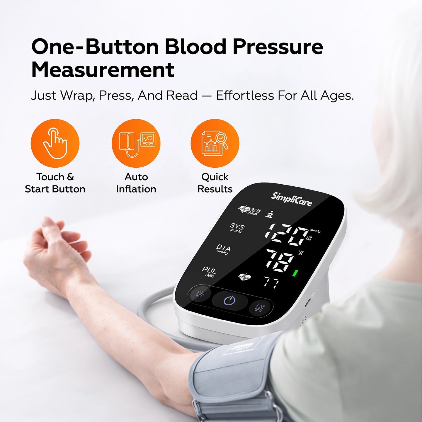 Digital Blood Pressure Monitor for Arm – BP Machine with Accurate Readings
