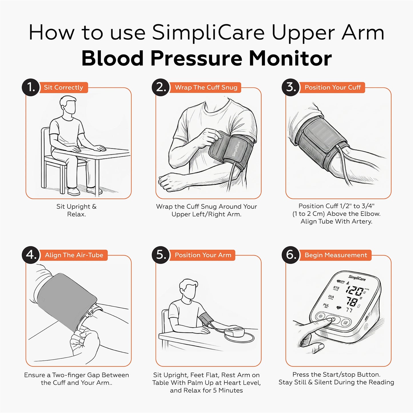 Digital Blood Pressure Monitor for Arm – BP Machine with Accurate Readings