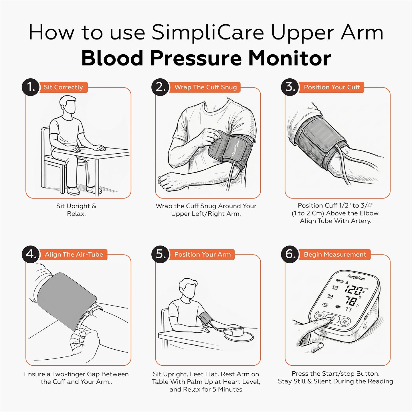 Digital Blood Pressure Monitor for Arm – BP Machine with Accurate Readings