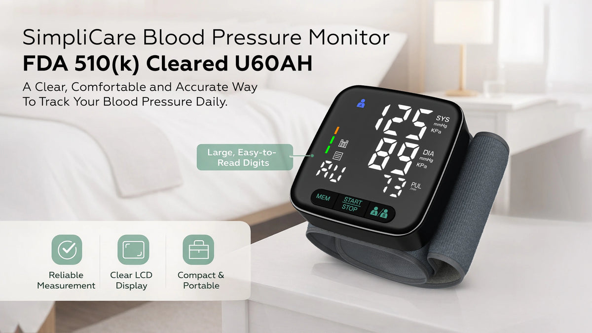 Simplex Bp Monitor Wrist Blood Pressure Monitor | Automatic Digital BP Monitor – SimpliCare