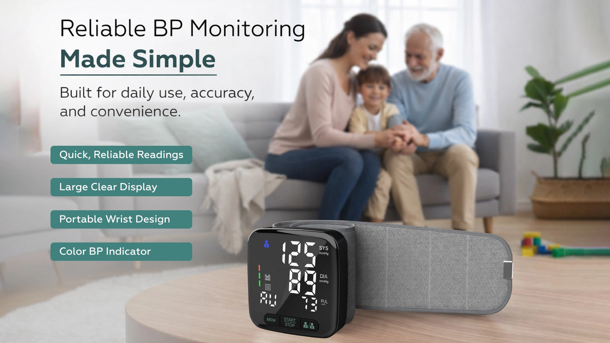 Simplex Bp Monitor Wrist Blood Pressure Monitor | Automatic Digital BP Monitor – SimpliCare