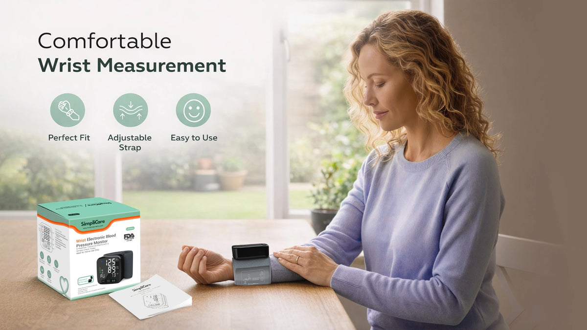 Simplex Bp Monitor Wrist Blood Pressure Monitor | Automatic Digital BP Monitor – SimpliCare