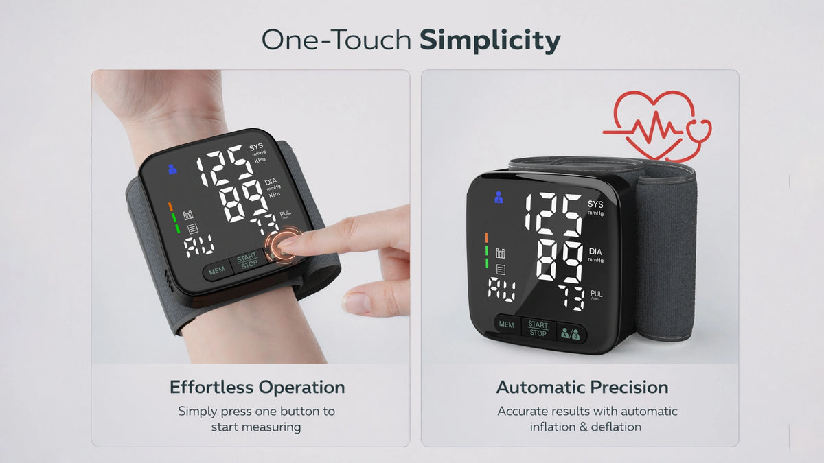 Simplex Bp Monitor Wrist Blood Pressure Monitor | Automatic Digital BP Monitor – SimpliCare